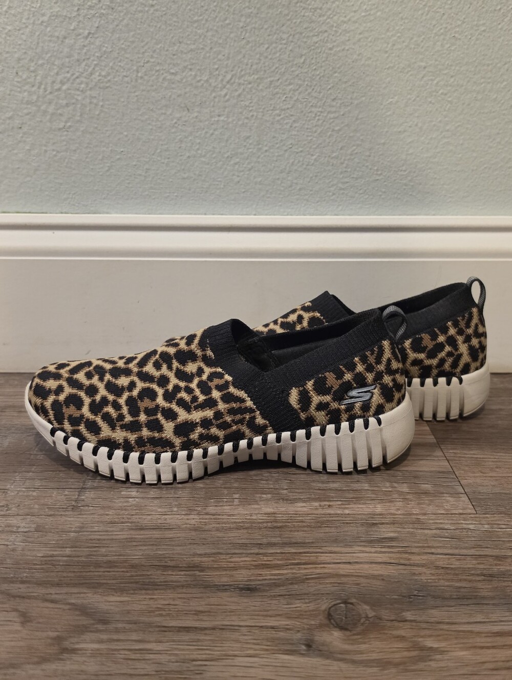 Skechers Women's Leopard Slip-On Sneakers in Brown